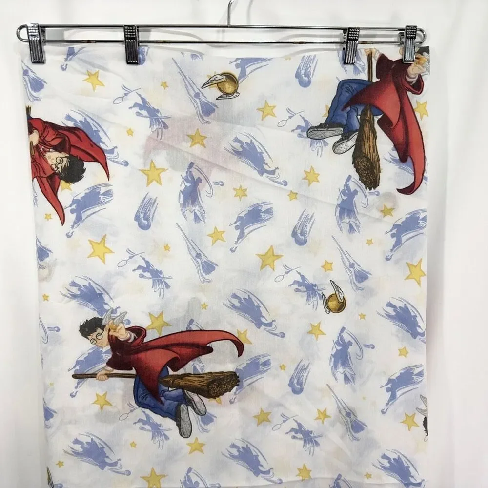 Harry‎ Potter Twin Flat Sheet Vintage 2000 Y2K Quidditch Chamber of Secrets